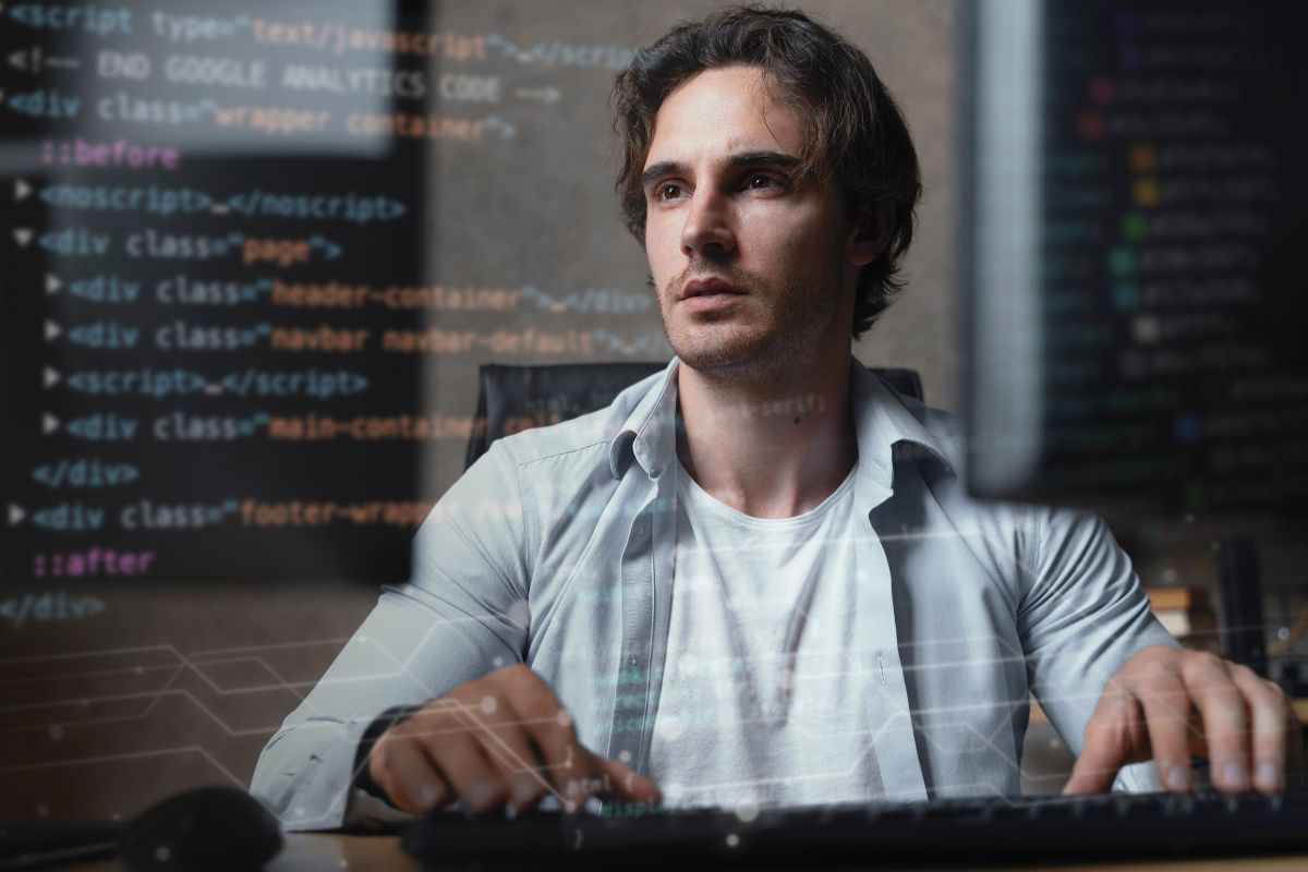 Desenvolvedor trabalhando